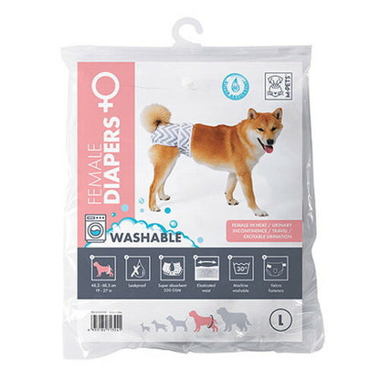 M-PETS エムペッツ 洗える 女の子用オムツ WASHABLE L おむつ パンツ マナーパンツ めす メス ペット用おむつ 介護 老犬 しつけ