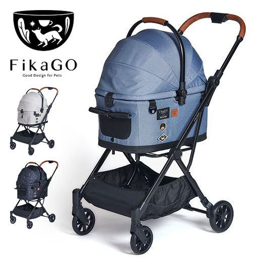 compet FikaGO フィカゴー FLYTTA PLUS フリッタプラス ペットカート バスケット取り外し 折りたたみ 後輪ロック コンパクト ペット用 カート キャリー バギー 犬用 猫用 コンビ コムペット