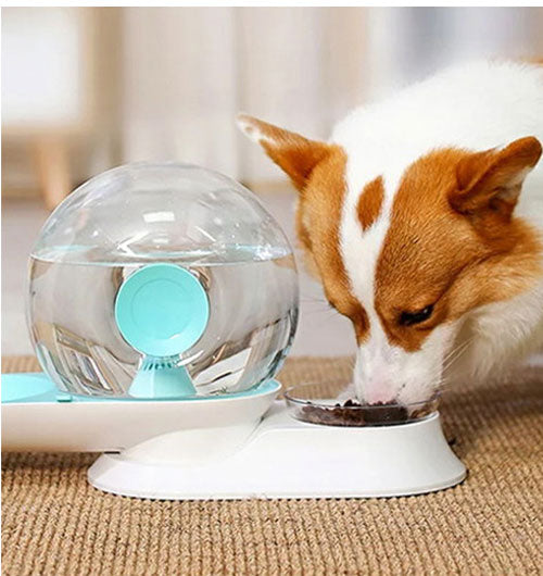 M-PETS エムペッツ カタツムリペット 給水器&給食器 犬用 猫用 自動給水器 水飲み 水やり 給餌器 電源不要 非電源 ウォーターボウル フードボウル 一体型 ペット用