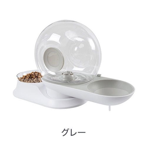 M-PETS エムペッツ カタツムリペット 給水器&給食器 犬用 猫用 自動給水器 水飲み 水やり 給餌器 電源不要 非電源 ウォーターボウル フードボウル 一体型 ペット用