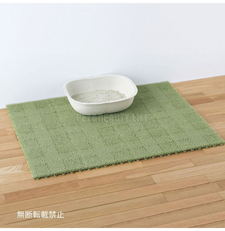 OPPO オッポ necoshiba ネコシバ 4枚入 猫砂 飛び散り防止 飛散防止 マット ペットマットトイレマット 猫用 ねこ用 抗菌 丸洗い可