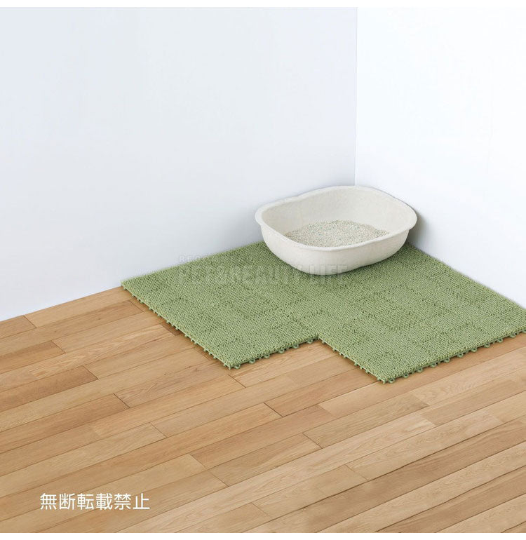 OPPO オッポ necoshiba ネコシバ 4枚入 猫砂 飛び散り防止 飛散防止 マット ペットマットトイレマット 猫用 ねこ用 抗菌 丸洗い可