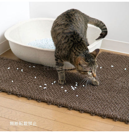 OPPO オッポ necoshiba ネコシバ 4枚入 猫砂 飛び散り防止 飛散防止 マット ペットマットトイレマット 猫用 ねこ用 抗菌 丸洗い可