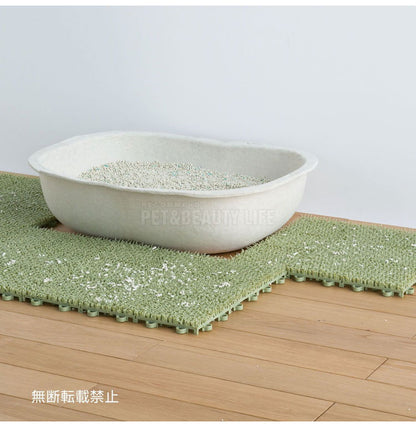 OPPO オッポ necoshiba ネコシバ 4枚入 猫砂 飛び散り防止 飛散防止 マット ペットマットトイレマット 猫用 ねこ用 抗菌 丸洗い可