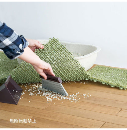 OPPO オッポ necoshiba ネコシバ 4枚入 猫砂 飛び散り防止 飛散防止 マット ペットマットトイレマット 猫用 ねこ用 抗菌 丸洗い可