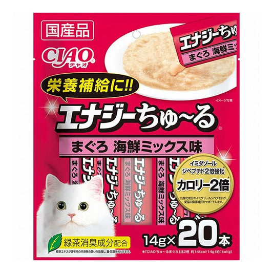 いなばペットフード CIAO エナジーちゅ~る まぐろ 海鮮ミックス味 14g×20本