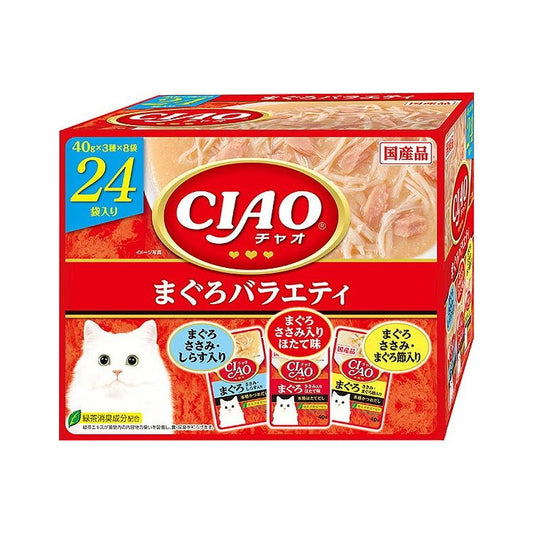 いなばペットフード CIAOパウチ まぐろバラエティ 40g×24袋