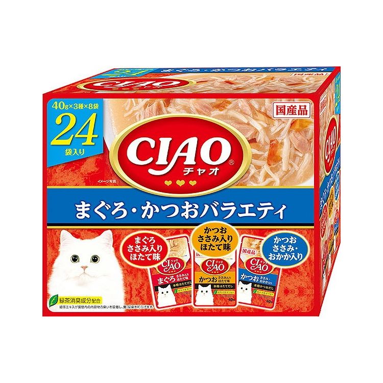 いなばペットフード CIAOパウチ まぐろ・かつおバラエティ 40g×24袋