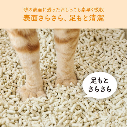 【6個セット】 エリエールペット キミおもい システムトイレ用 ネコ砂 大粒 4L 猫砂 ねこ砂 システム用 猫トイレ ねこトイレ 散らばりにくい