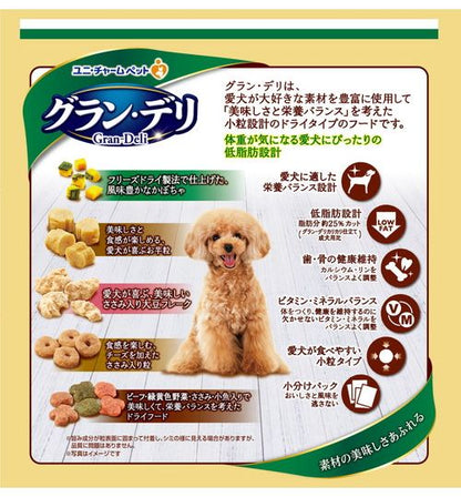 ユニ・チャーム グラン・デリ カリカリ仕立て 成犬用 低脂肪 彩り野菜入りセレクト ~脂肪分約25%カット~ 1.6kg