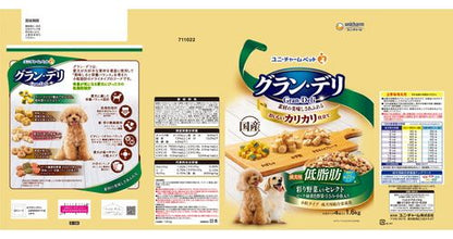 ユニ・チャーム グラン・デリ カリカリ仕立て 成犬用 低脂肪 彩り野菜入りセレクト ~脂肪分約25%カット~ 1.6kg