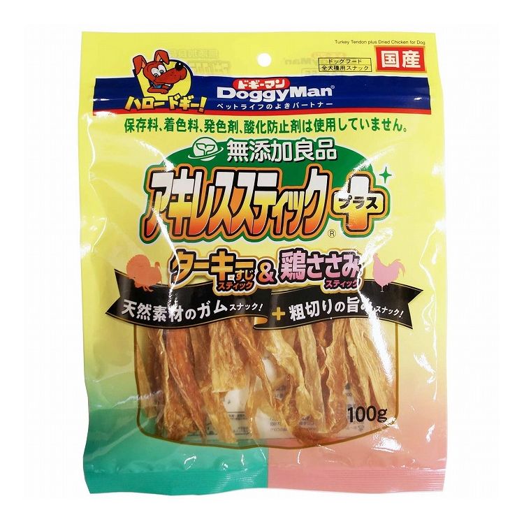 ドギーマンハヤシ 無添加良品 アキレススティック プラス 100g