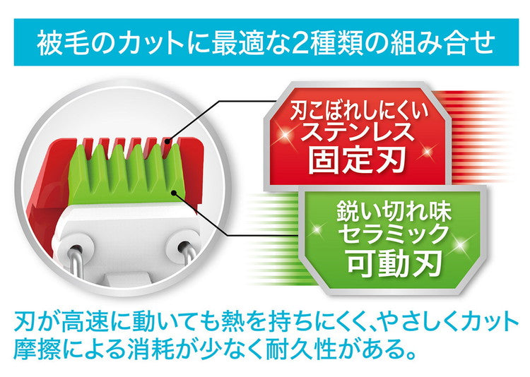 ペティオ Self Trimmer コードレスバリカン ディテール