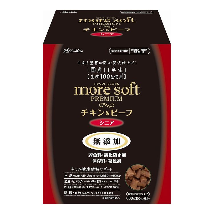 ペティオ アドメイト more soft プレミアム チキン&ビーフ シニア 600g