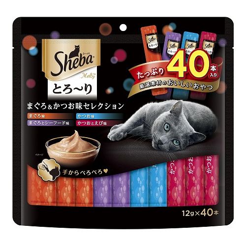 マースジャパンリミテッド シーバ とろ~り メルティ まぐろ&かつお味セレクション 12g×40個