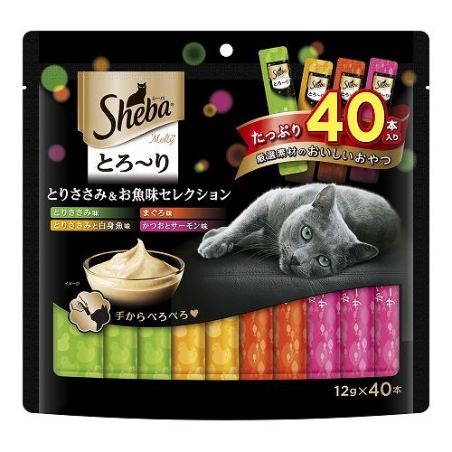 マースジャパンリミテッド シーバ とろ~り メルティ とりささみ&お魚味セレクション 12g×40P