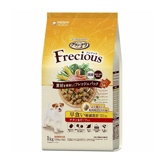 ユニチャーム グラン・デリ Frecious 早食い軽減設計 チキン&ビーフ入り 1kg