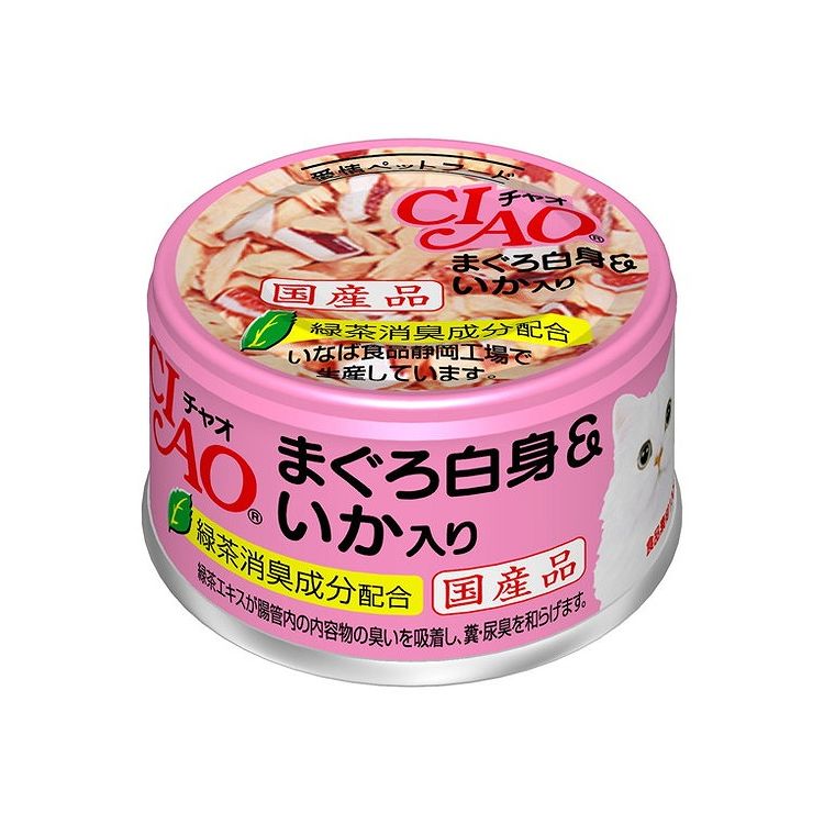 【12個セット】 CIAO まぐろ白身&いか入り 85g x12