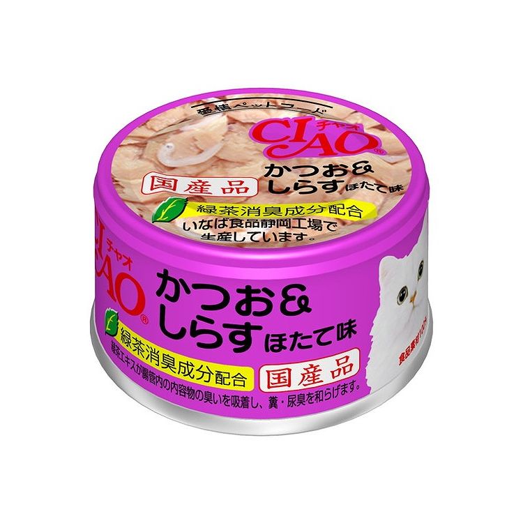 【12個セット】 CIAO かつお&しらす ほたて味 85g x12