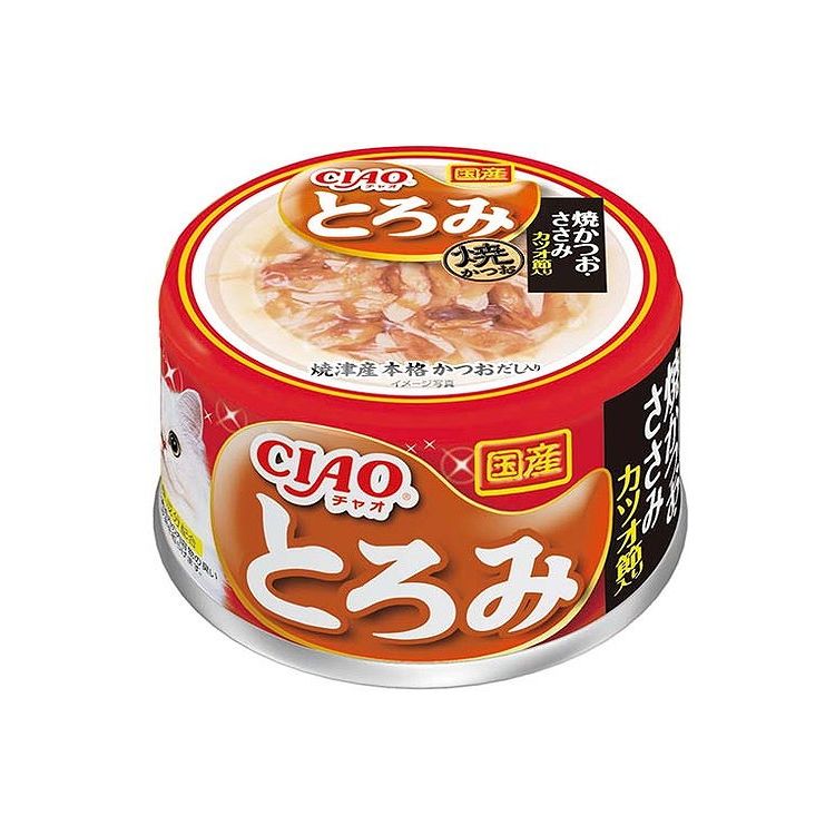 【12個セット】 CIAO とろみ 焼かつお ささみ カツオ節入り 80g x12