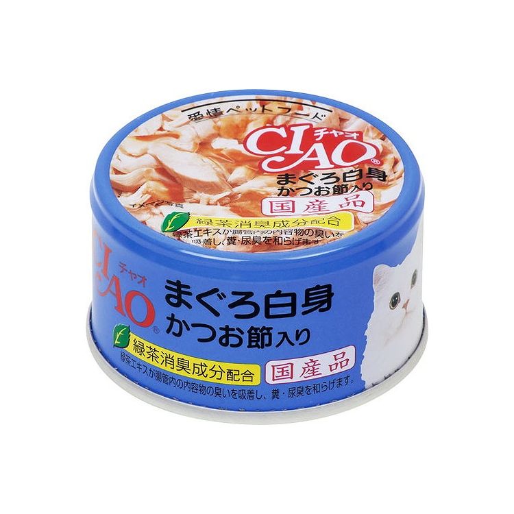 【12個セット】 CIAO まぐろ白身 かつお節入り 85g x12