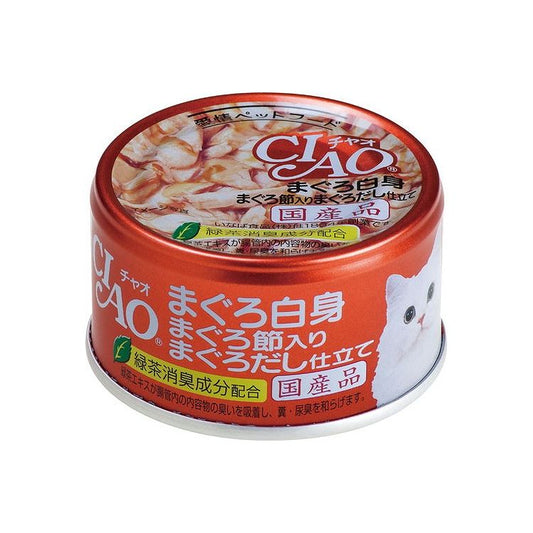 【24個セット】 CIAO まぐろ白身 まぐろ節入り まぐろだし仕立て 85g x24