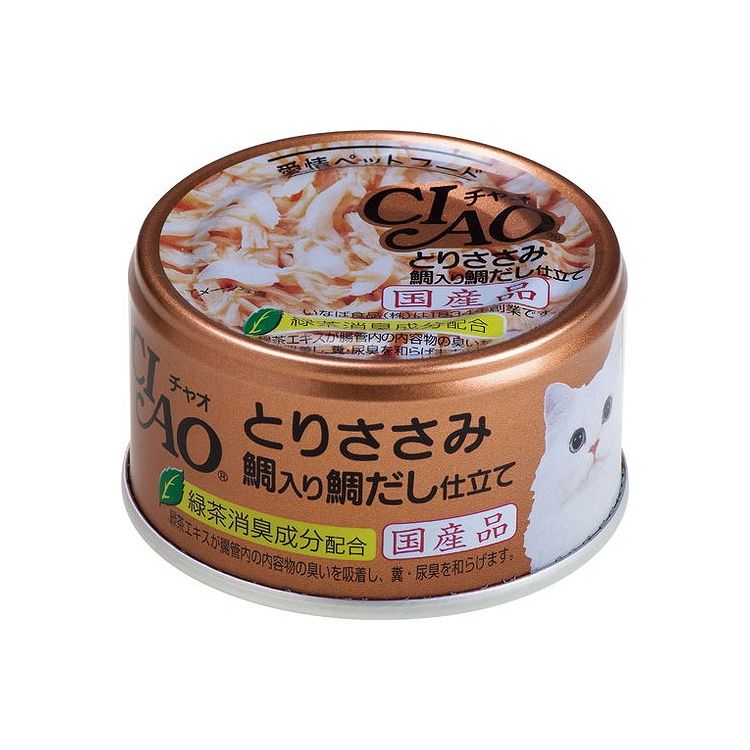 【12個セット】 CIAO とりささみ 鯛入り 鯛だし仕立て 85g x12