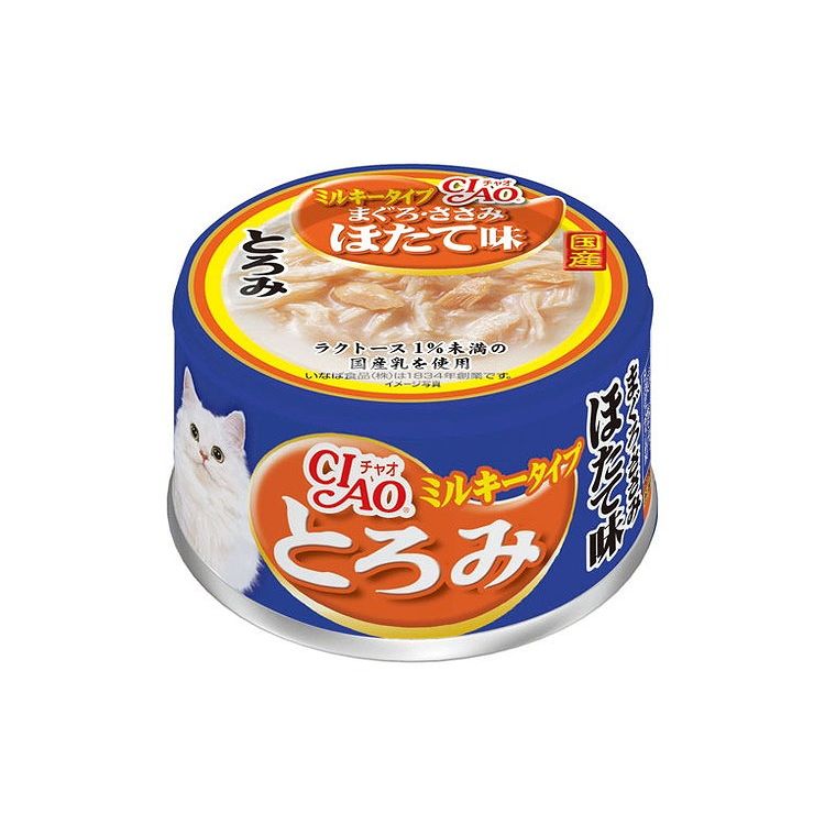 【12個セット】 CIAO とろみミルキータイプ まぐろ・ささみ ほたて味 80g x12