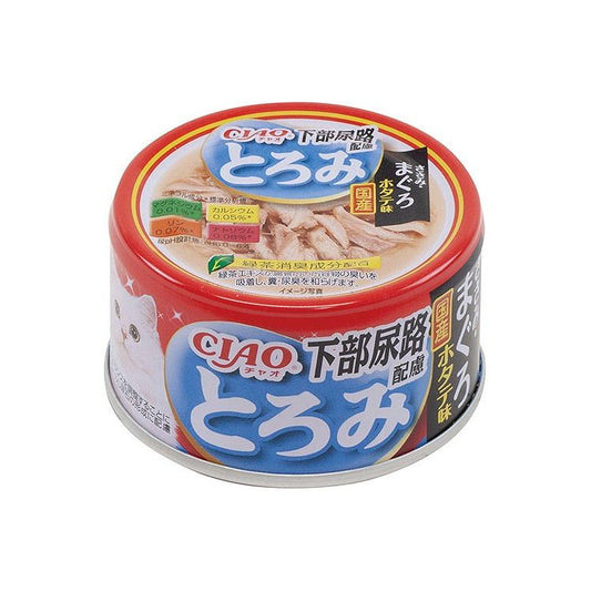 【12個セット】 CIAO とろみ 下部尿路配慮 ささみ・まぐろ ホタテ味 80g x12