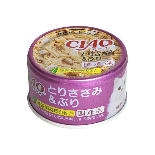 【12個セット】 CIAO とりささみ&ぶり 85g x12