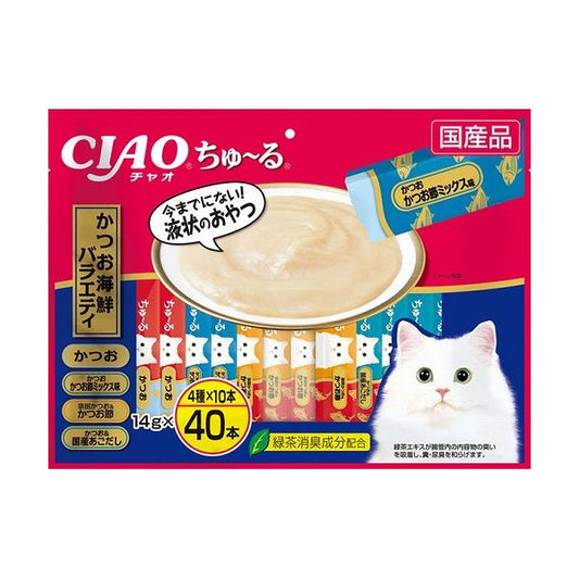 いなばペットフード CIAO ちゅ~る かつお海鮮バラエティ 14g×40本