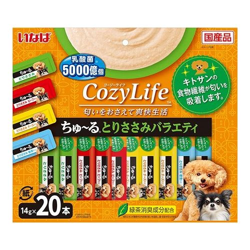 いなばペットフード いなば CozyLifeちゅ~る とりささみバラエティ 14g×20本