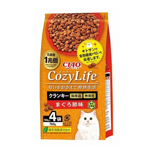 いなばペットフード CIAO CozyLife クランキー まぐろ節味 190g×4袋