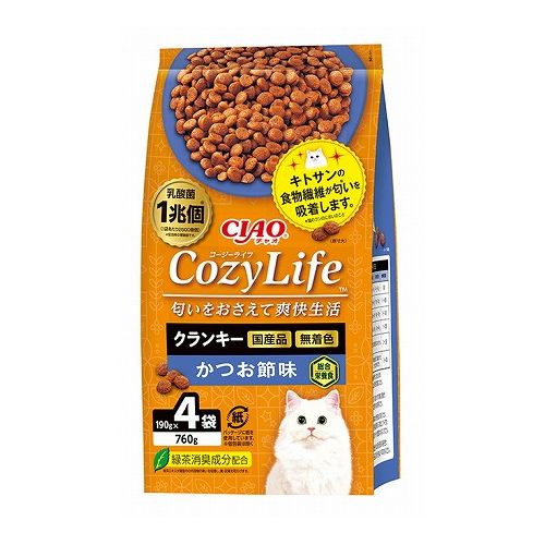 いなばペットフード CIAO CozyLife クランキー かつお節味 190g×4袋