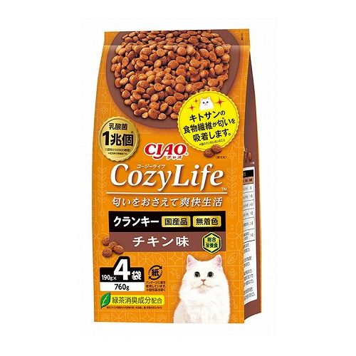 いなばペットフード CIAO CozyLife クランキー チキン味 190g×4袋