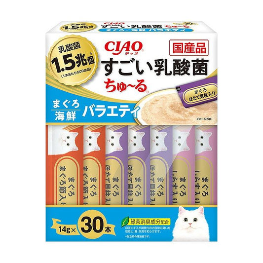 いなばペットフード CIAO すごい乳酸菌ちゅ~る まぐろ・海鮮バラエティ 14g×30本