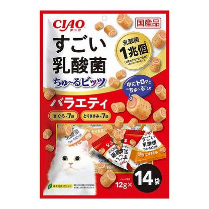 いなばペットフード CIAO すごい乳酸菌ちゅ~るビッツ バラエティ 12g×14