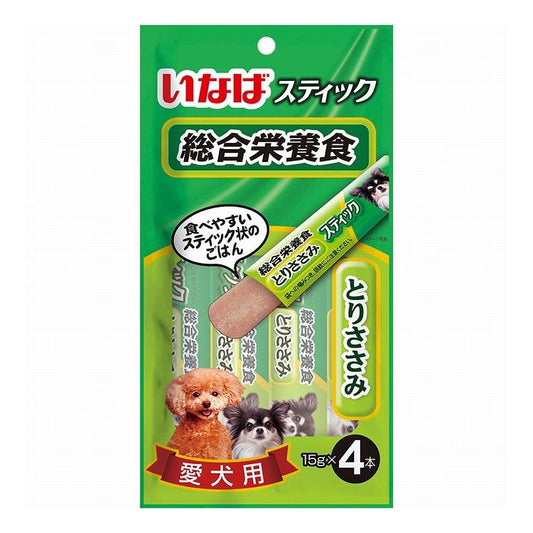 【12個セット】 いなば スティック 総合栄養食 とりささみ 15g×4本 x12