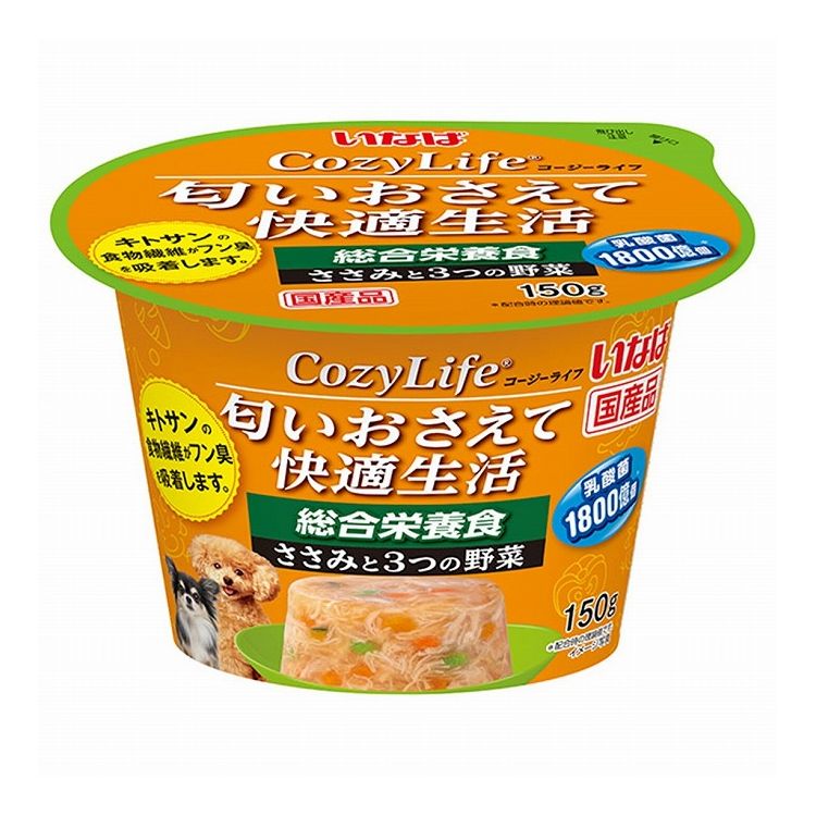 【24個セット】 いなば CozyLifeカップ 総合栄養食 ささみと3つの野菜 150g x24