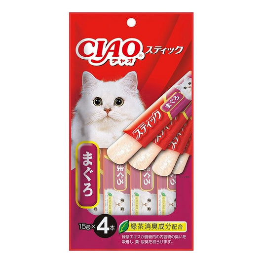 【12個セット】 CIAO スティック まぐろ 15g×4本 x12