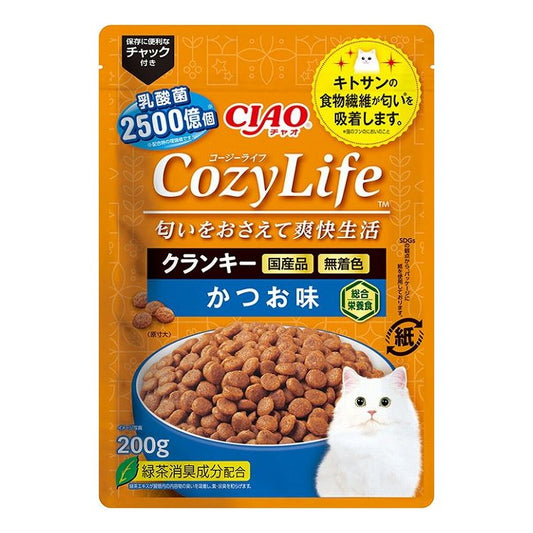 【24個セット】 CIAO CozyLife クランキー かつお味 200g x24