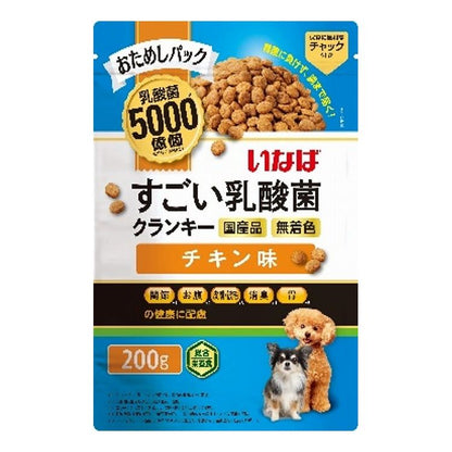 【24個セット】 いなば すごい乳酸菌クランキーお試しパック チキン味 200g x24