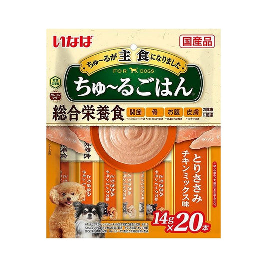 【2個セット】 いなば ちゅ~るごはん とりささみ チキンミックス味 14g×20本 x2