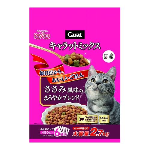 ペットライン キャラットミックス ささみ風味のまろやかブレンド 2.7kg