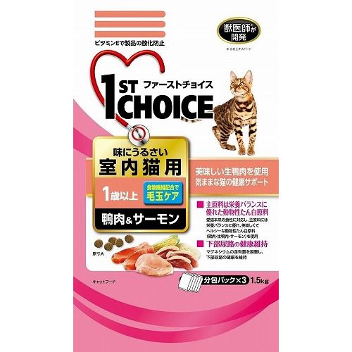 アースバイオケミカル ペットフード事 FC成猫室内鴨肉&サーモン1.5kg