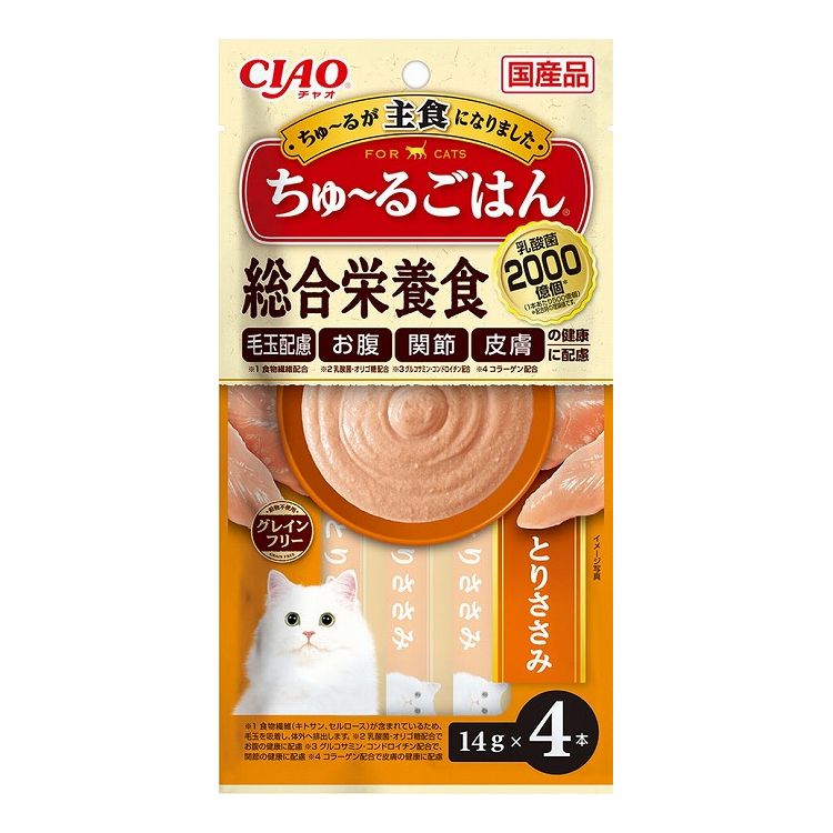 【24個セット】 CIAO ちゅ~るごはん とりささみ 14g×4本 x24