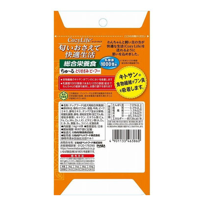 【12個セット】 いなば CozyLifeちゅ~る 総合栄養食 とりささみ ビーフ入り 14g×4本 x12