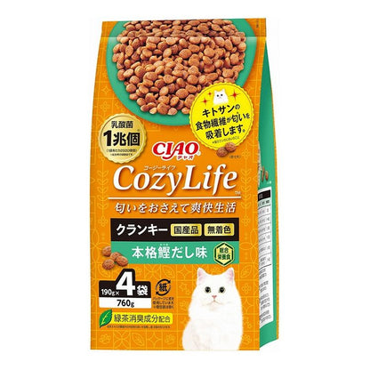 【2個セット】 CIAO CozyLife クランキー 本格鰹だし味 760g(190g×4袋) x2