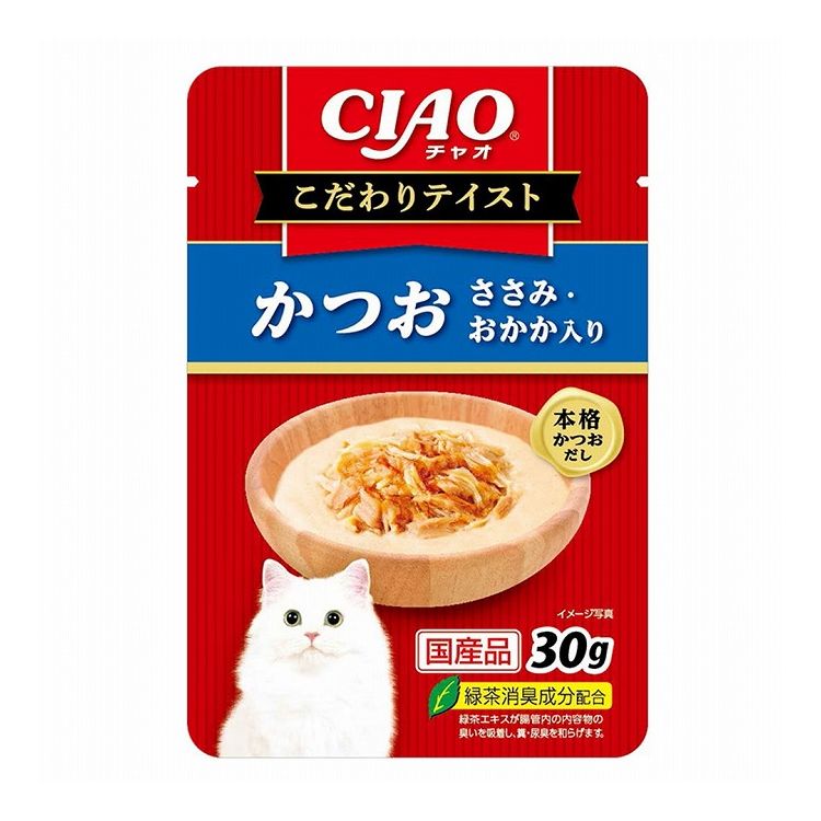 【24個セット】 CIAO こだわりテイスト かつお ささみ・おかか入り 30g x24