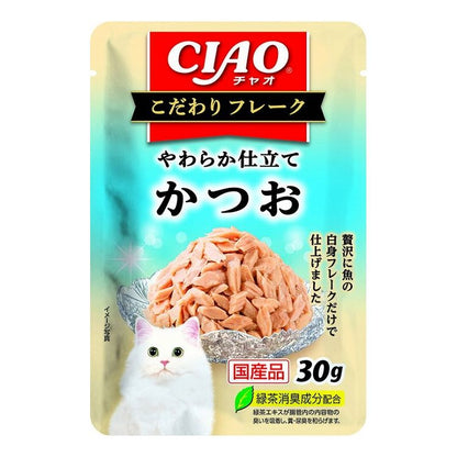 【24個セット】 CIAO こだわりフレーク やわらか仕立てかつお 30g x24